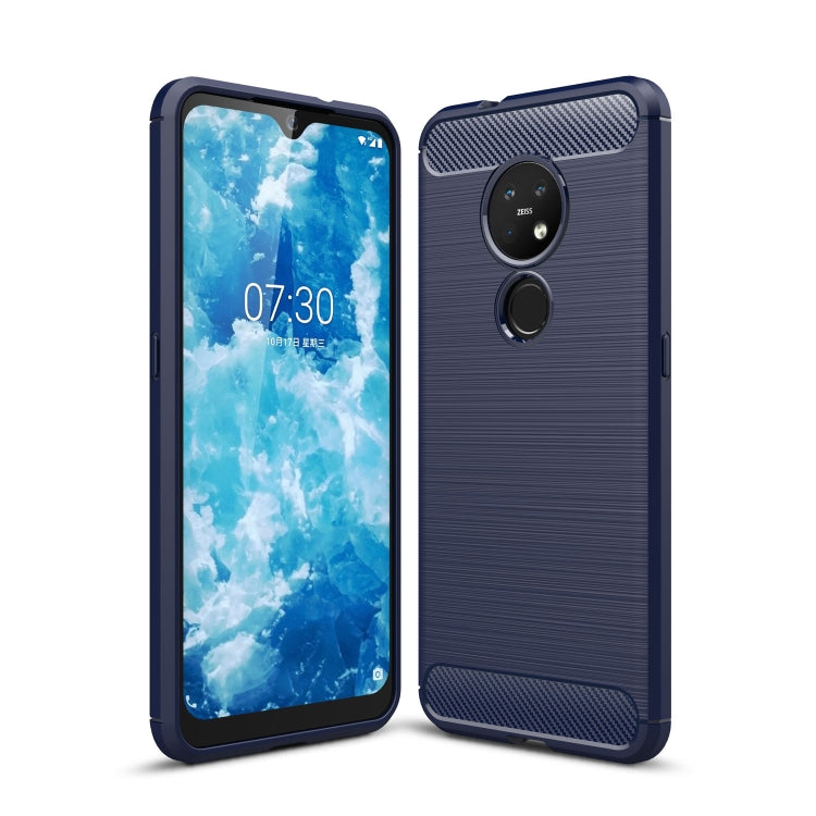 Brushed Texture Carbon Fiber TPU Protective Case, For Nokia 7.2 & 6.2