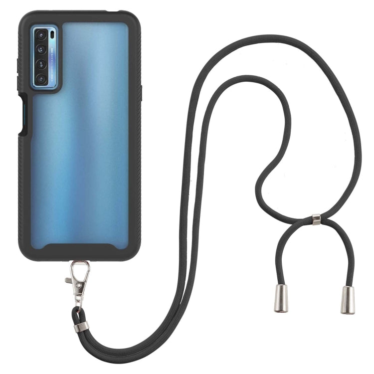 Starry Sky Solid Color Series Shockproof PC + TPU Protective Case with Neck Strap, For OnePlus 9, For OnePlus Nord N200 5G, For TCL 20S