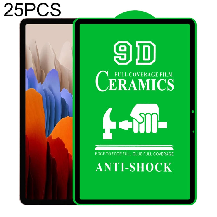 25 PCS 9D Full Screen Full Glue Ceramic Film, For Samsung Galaxy Tab A 8.0 2019 T290/T295 (25 PCS), For Samsung Galaxy Tab A 8.0 2019 4G P200/P205 (25 PCS), For Samsung Galaxy Tab A 8.4 2020 (25 PCS), For Samsung Galaxy Tab A 10.1 2016 T580/T585 (25 PC...
