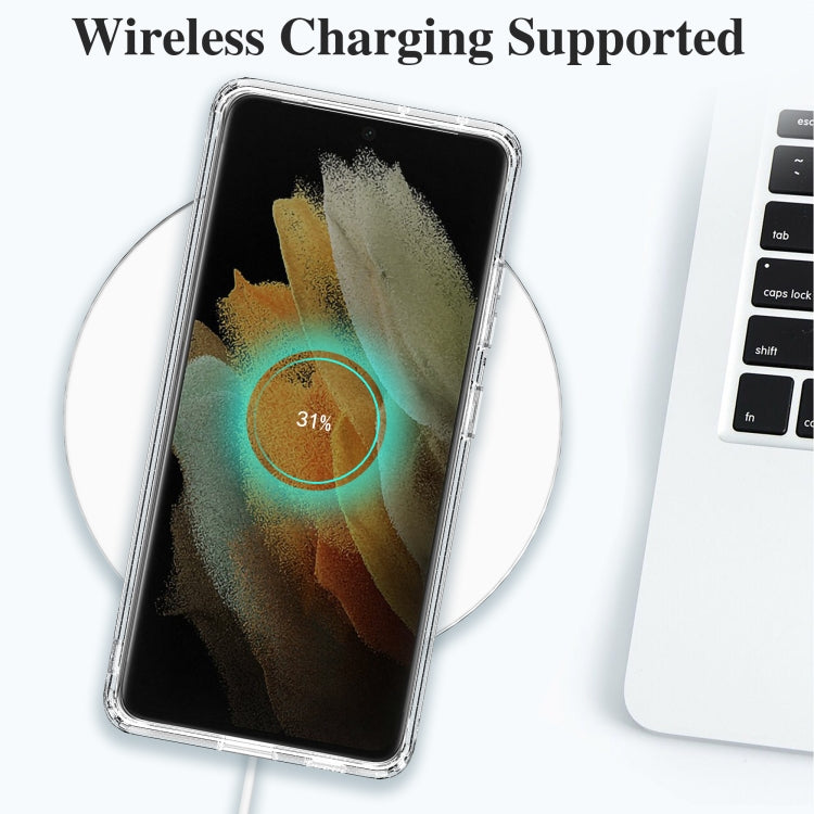 Crystal Clear Shockproof PC + TPU Protective Case, For Samsung Galaxy S21 Ultra 5G