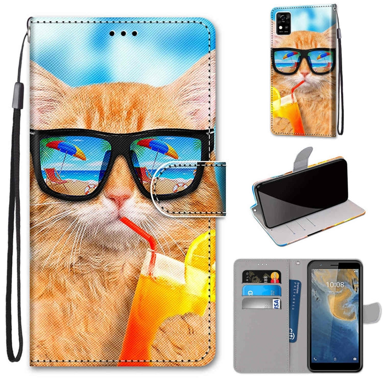 Coloured Drawing Cross Texture Horizontal Flip PU Leather Case with Holder & Card Slots & Wallet & Lanyard, Series 1