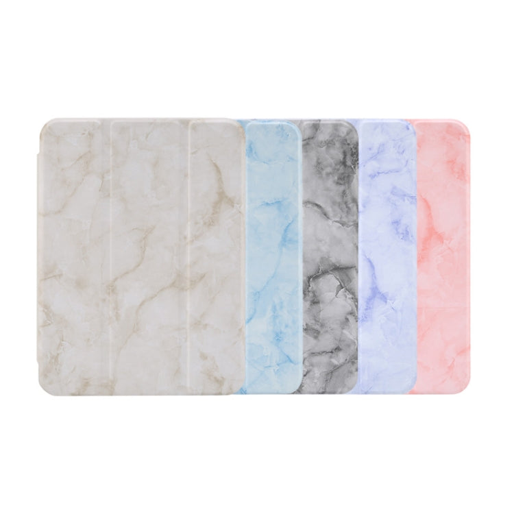 Marble Texture Smart Leather Tablet Case with 3-Folding Holder & Pen Slot