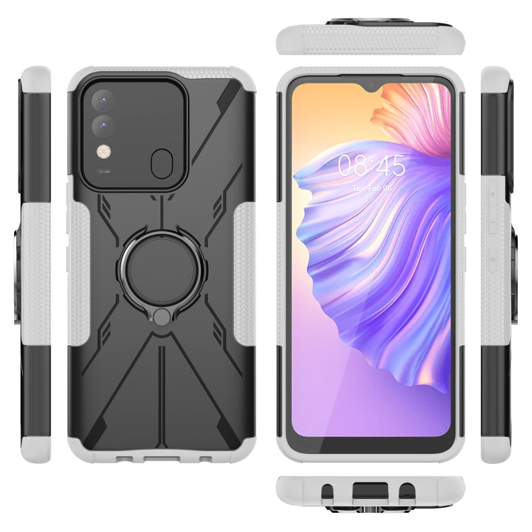 Armor Bear Shockproof PC + TPU Phone Case with Ring Holder, For Tecno Spark 8