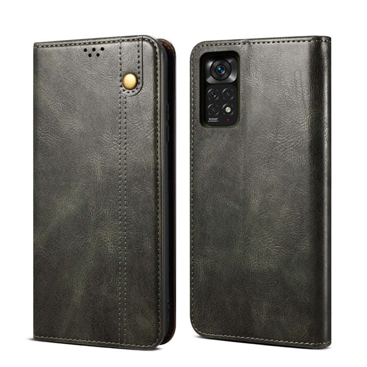 Oil Wax Crazy Horse Texture Leather Phone Case