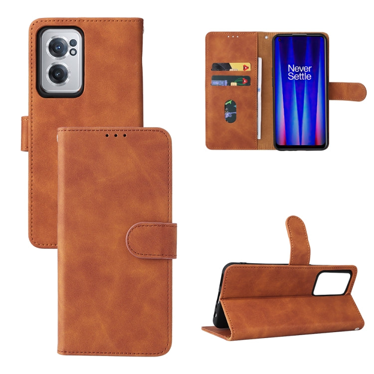 Skin Feel Magnetic Flip Leather Phone Case, For Xiaomi Poco M4 Pro 4G, For OnePlus Nord CE 2 5G
