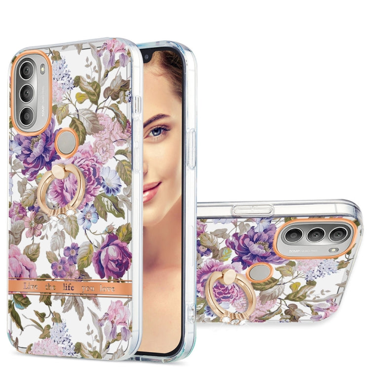 Ring IMD Flowers TPU Phone Case, For Motorola Moto G30 / G20 / G10, For Motorola Moto G31 / G41, For Motorola Moto G50 5G, For Motorola Moto G51 5G