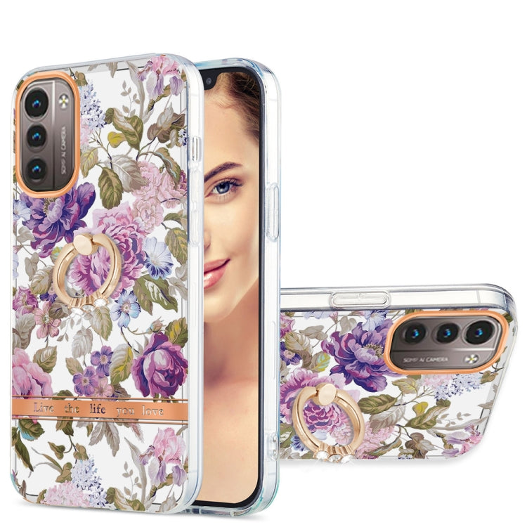 Ring IMD Flowers TPU Phone Case, For Motorola Moto Edge 20 Lite, For Motorola Moto Edge 20 Pro, For Nokia G20 / G10, For Nokia G21 / G11