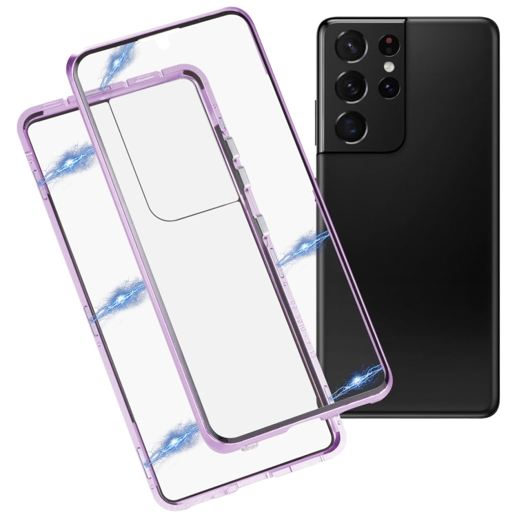 HD Magnetic Metal Tempered Glass Phone Case