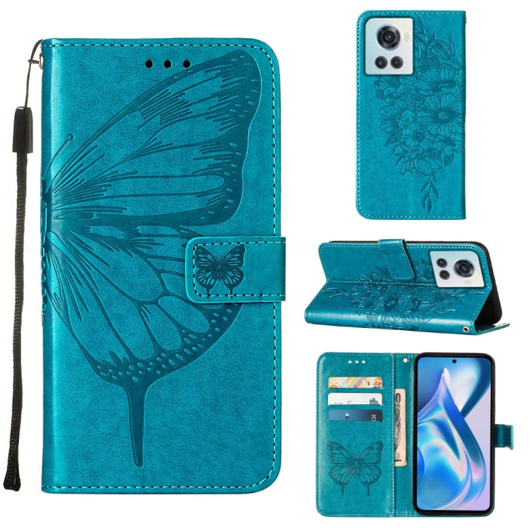 Embossed Butterfly Leather Phone Case, For OnePlus Nord 2T 5G, For OnePlus Nord CE 2 Lite 5G, For OnePlus Ace 5G
