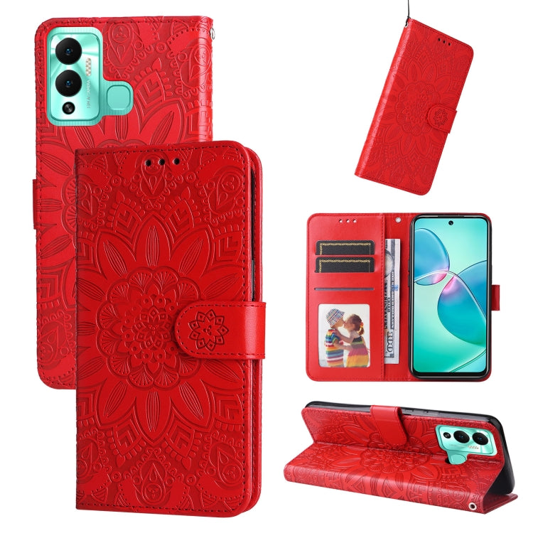 Embossed Sunflower Leather Phone Case, For Xiaomi Redmi K40S / Poco F4, For Xiaomi Redmi Note 11T Pro/Poco X4 GT, For Infinix Hot 12, For Infinix Hot 12 Play