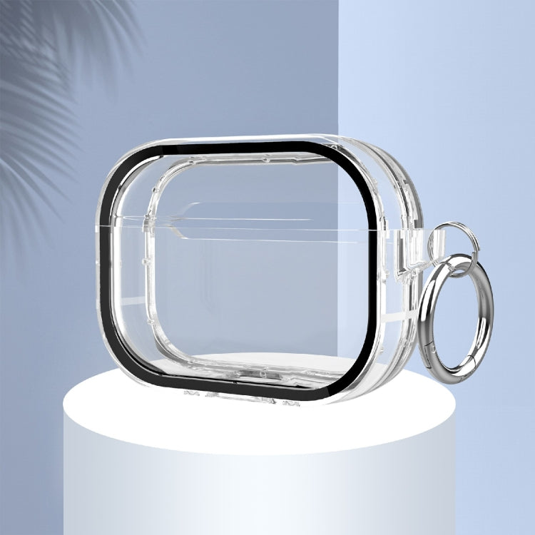 Two-color Photo Frame PC+TPU Anti-fall Wireless Earphone Case with Hook, For AirPods 3, For AirPods Pro