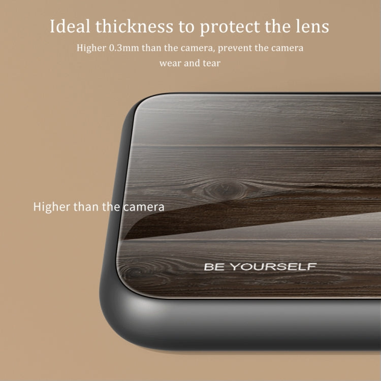 Wood Grain Glass Protective Case, For OnePlus Nord 2 5G, For OnePlus Nord N100, For OnePlus 10 Pro