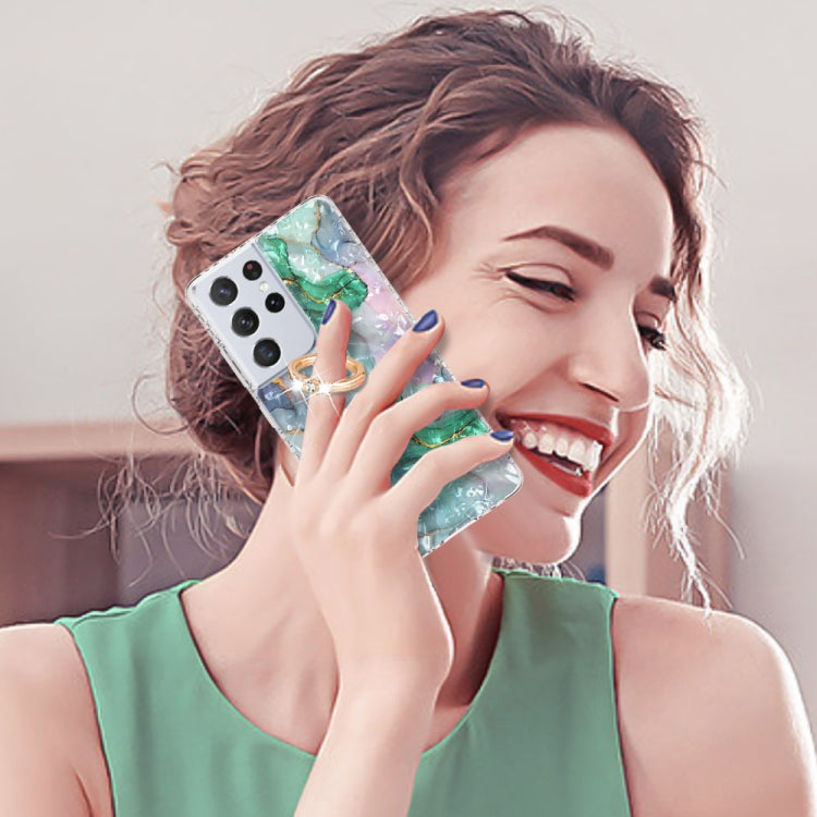 Ring Holder 2.0mm Airbag TPU Phone Case, For Samsung Galaxy S21 Ultra 5G