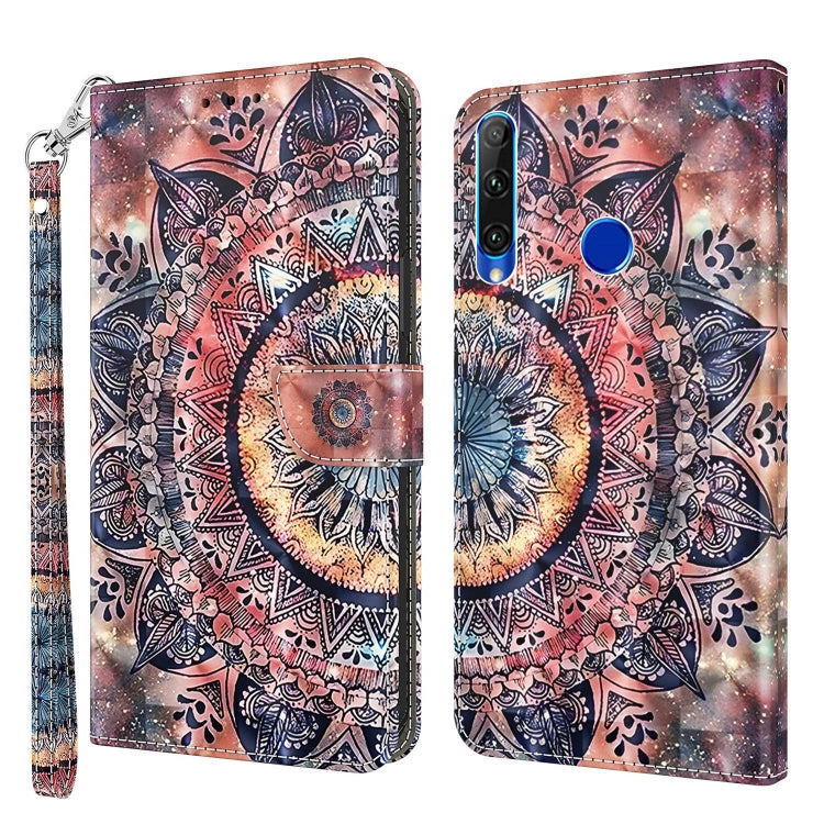 3D Painted Leather Phone Case, For Huawei P30 Lite / nova 4e, For Huawei Y6 2019 / Y6 Pro 2019, For Honor 20 Lite / 20i / 10i / 10 Lite