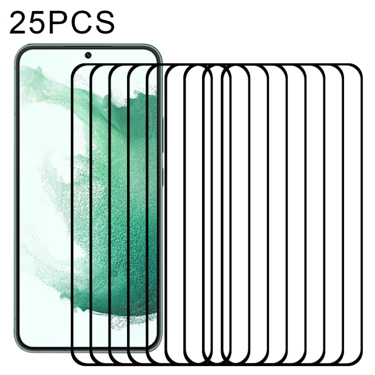 25pcs Full Glue Full Screen Tempered Glass Film, For Samsung Galaxy S23 5G / S22 5G (25 PCS), For Samsung Galaxy S23+ 5G / S22+ 5G (25 PCS)