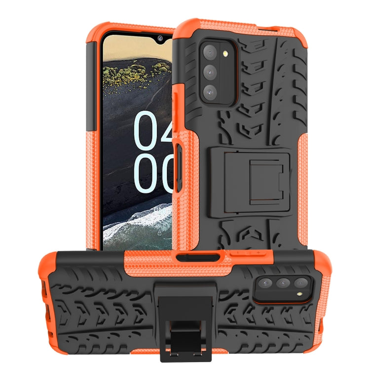 Tire Texture TPU + PC Phone Case with Holder, For Nokia C100, For Nokia C200, For Nokia G100