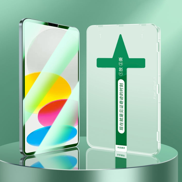 0.3mm Easy Install Green Light Eye-Protection Tempered Glass Film, For iPad mini 5 / mini 4, For iPad mini 6, For iPad 9.7 2018 / 2017 / Air 2 / Air, For iPad 10.2 2021 / 2020 / 2019, For iPad 10.5 / Air 3 10.5, For iPad Pro 11 2022 / 2021 / 2020 / 201...
