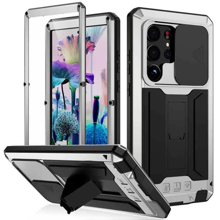 R-JUST Sliding Camera Design Waterproof Dustproof Shockproof Phone Case, For Samsung Galaxy S23 5G, For Samsung Galaxy S23+ 5G, For Samsung Galaxy S23 Ultra 5G