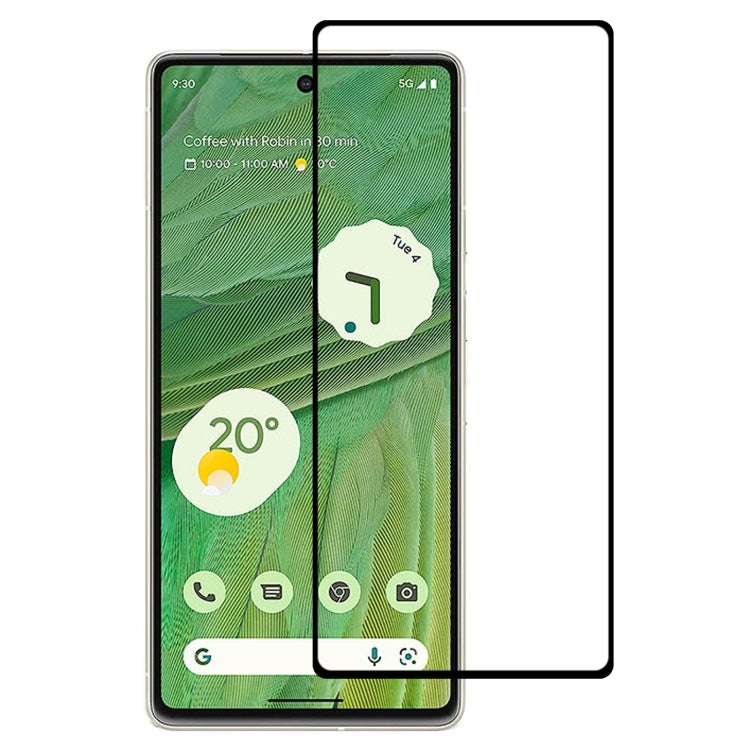 Full Glue Full Cover Screen Protector Tempered Glass Film, For Google Pixel 6a (1 PC), For Google Pixel 7 (1 PC)