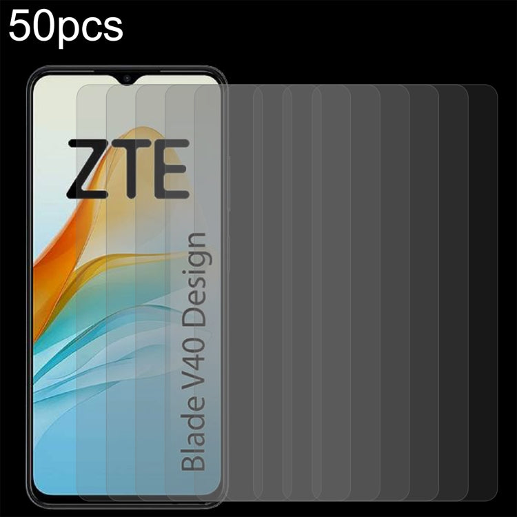 50pcs 0.26mm 9H 2.5D Tempered Glass Film, For AGM H5 (50 PCS), For TECNO Pop 7 Pro (50 PCS), For ZTE Blade V40 Design (50 PCS), For DOOGEE V Max (50 PCS)