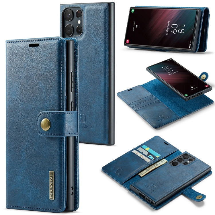 DG.MING Crazy Horse Texture Detachable Magnetic Leather Case, For Samsung Galaxy S23 Ultra 5G
