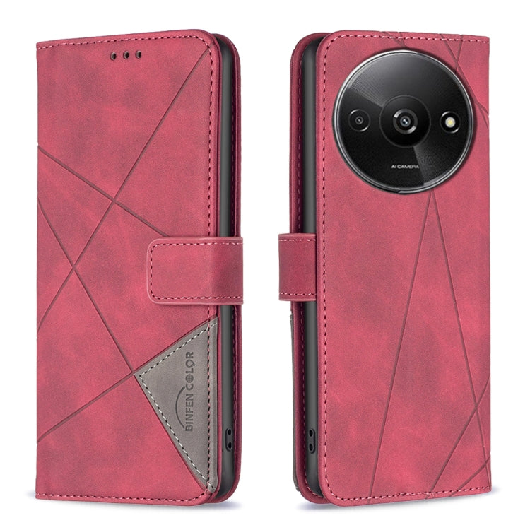 Magnetic Buckle Rhombus Texture Leather Phone Case, For Xiaomi Poco M6 4G / Redmi 13 4G, For Xiaomi Redmi Note 13 Pro 4G Global, For Xiaomi Poco M6 Pro 4G, For Xiaomi Redmi A3
