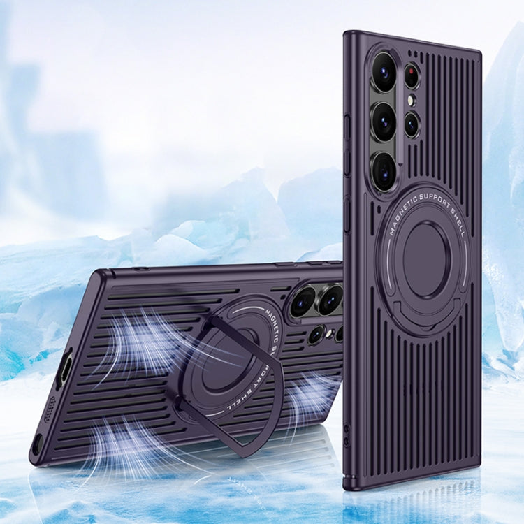 Cooling MagSafe Magnetic Ring Holder Phone Case, For Samsung Galaxy S23 Ultra 5G