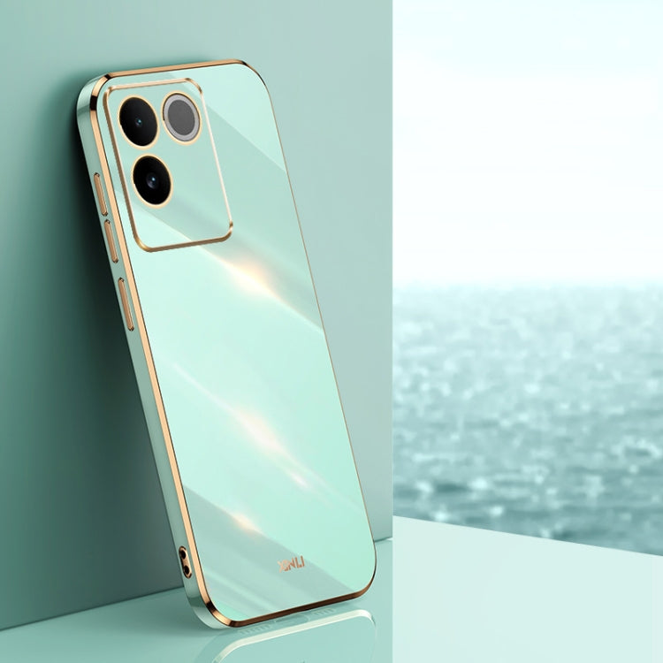 XINLI Straight Edge 6D Electroplate TPU Phone Case, For vivo Y35M+, For vivo S17, For vivo S17e