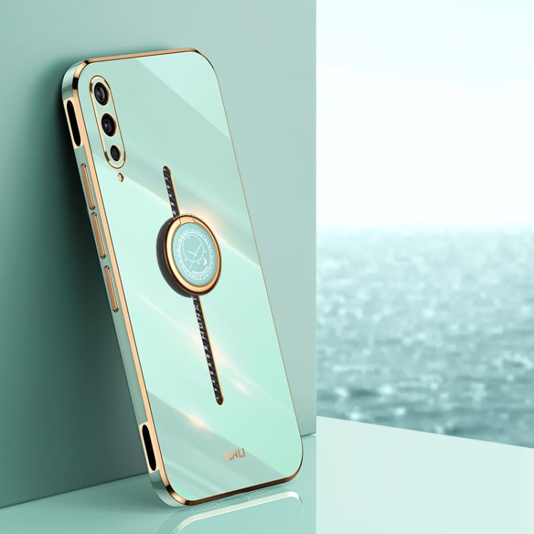 XINLI Straight Edge 6D Electroplate TPU Phone Case with Ring Holder, For vivo S17e, For vivo Y78+, For vivo iQOO Pro