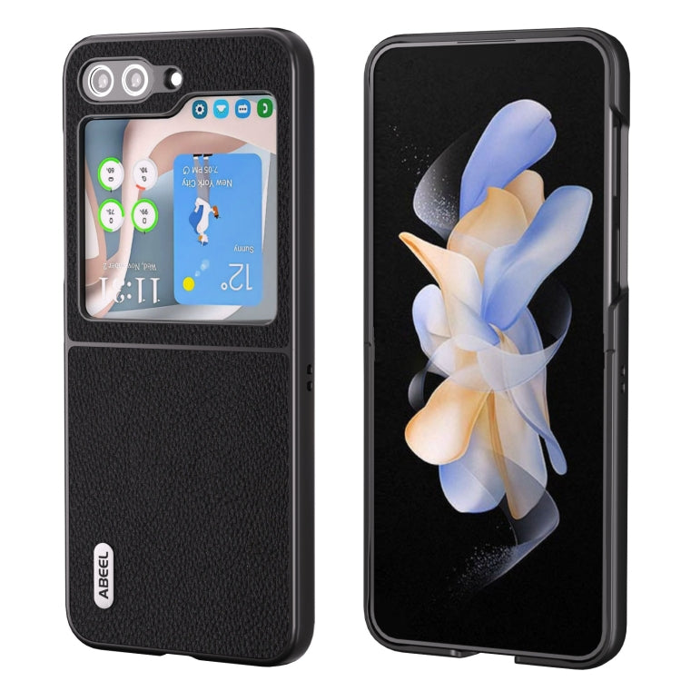 ABEEL Genuine Leather + PC Litchi Texture Phone Case, For Samsung Galaxy Z Flip6 / Flip7 FE, For Samsung Galaxy Z Fold6, For Samsung Galaxy S23 FE 5G, For Samsung Galaxy Z Fold5, For Samsung Galaxy Z Flip5