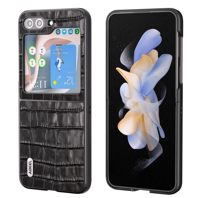 ABEEL Crocodile Texture Genuine Leather Phone Case, For Samsung Galaxy Z Flip6 / Flip7 FE, For Samsung Galaxy Z Fold6, For Samsung Galaxy A05, For Samsung Galaxy S23 FE 5G, For Samsung Galaxy Z Fold5, For Samsung Galaxy Z Flip5