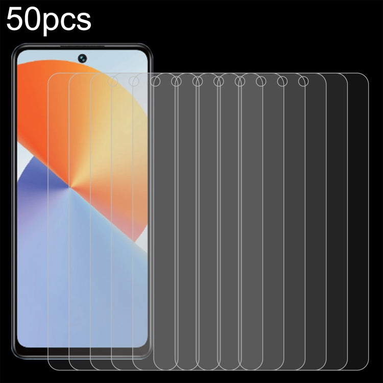 50pcs 0.26mm 9H 2.5D Tempered Glass Film, For Infinix Note 30 Pro, For Infinix Hot 30 Play NFC, For Infinix Hot 30 5G, For Infinix Hot 9 Lite, For Infinix GT 10 Pro, For Infinix Zero 30, For Infinix Zero 30 4G, For Infinix Note 30i, For Infinix Smart 7...