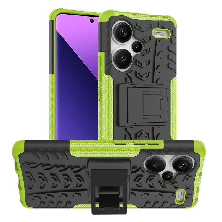 Tire Texture TPU + PC Phone Case with Holder, For Xiaomi Redmi A3 4G, For Xiaomi Redmi Note 13 4G, For Xiaomi Poco C65, For Xiaomi Redmi Note 13 5G Global, For Xiaomi Redmi 13C 4G, For Xiaomi Redmi Note 13 Pro+ 5G