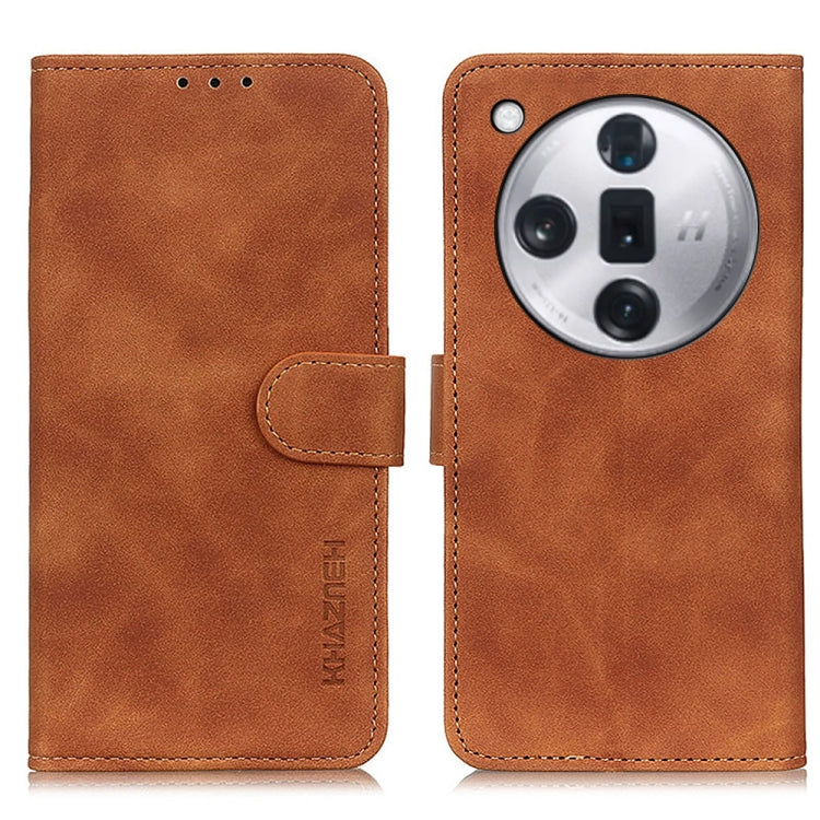 KHAZNEH Retro Texture Flip Leather Phone Case, For OPPO A5 Pro 5G Global, For OPPO Reno12 Pro 5G Global, For OPPO Reno12 5G Global, For OPPO Find X7, For OPPO Reno11 5G Global, For OPPO Find X7 Pro / Find X7 Ultra