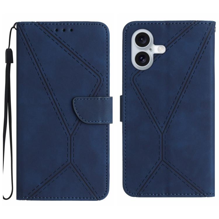 Stitching Embossed Leather Phone Case, For iPhone 18 Pro / 17 Pro, For iPhone 18 Pro Max / 17 Pro Max, For iPhone 17e / 16e, For iPhone 17