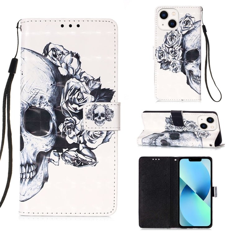 3D Painting Horizontal Flip Leather Phone Case
