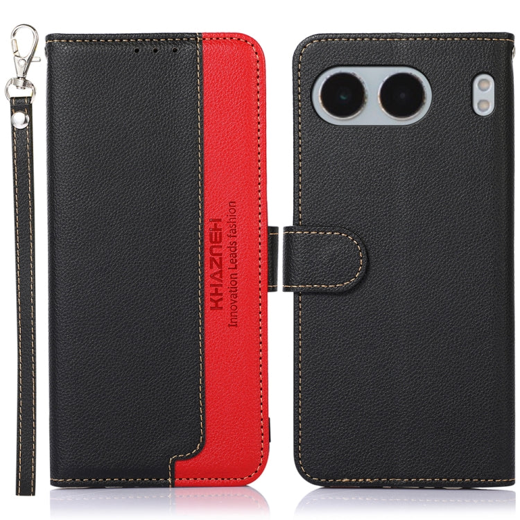 KHAZNEH Litchi Texture Leather RFID Phone Case, For OnePlus 15, For OnePlus Nord 5 / Ace 5 Ultra, For OnePlus Nord CE5 / Ace 5 Racing, For OnePlus Ace 5 Pro / Ace 5 / 13R, For OnePlus Nord 13, For OnePlus Nord 4