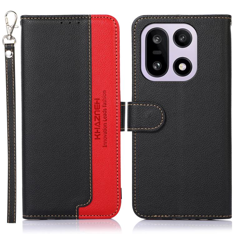 KHAZNEH Litchi Texture Leather RFID Phone Case, For OnePlus Nord CE6 Lite 5G Global, For OnePlus Ace 6 Ultra, For OnePlus 15T, For OnePlus Turbo 6 / 6V, For OnePlus 15R / Ace 6 / Ace 6T, For OnePlus 15