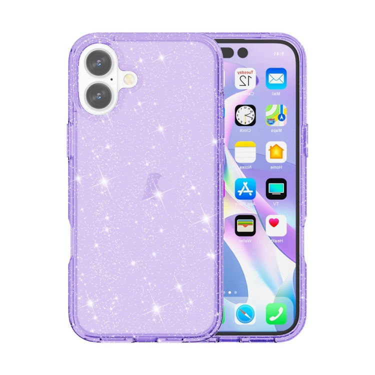 Shockproof Terminator Glitter Powder Phone Case, For iPhone 16 Pro Max, For iPhone 16 Pro, For iPhone 16 Plus, For iPhone 16