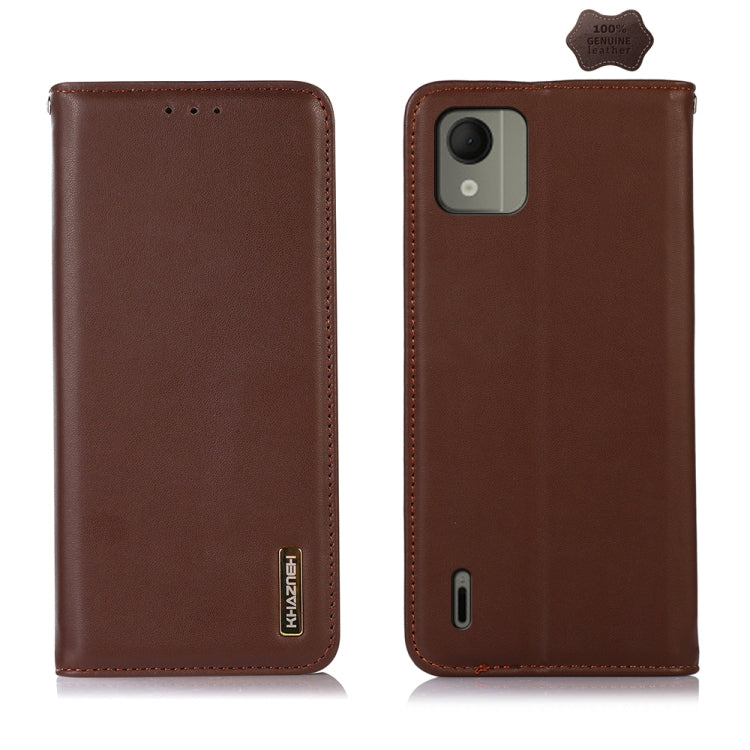 KHAZNEH Nappa Top Layer Cowhide Leather Phone Case, For Nokia XR21, For Nokia G42 5G, For Nokia C110