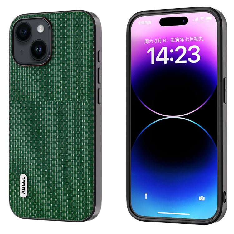 ABEEL Genuine Leather Luxury Black Edge Phone Case, For iPhone 15 Pro Max, For iPhone 15 Pro, For iPhone 15 Plus, For iPhone 15, For iPhone 14 Plus, For iPhone 14