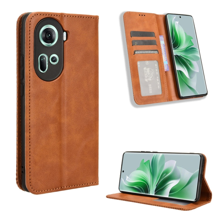 Magnetic Buckle Retro Texture Leather Phone Case, For OPPO A60 4G, For OPPO A3 Pro 5G, For OPPO A3 Pro 5G Global, For OPPO Reno11 F 5G / F25 Pro 5G, For OPPO Find X7 5G, For OPPO Reno11 5G Global