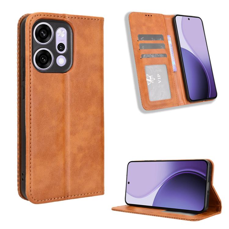 Magnetic Buckle Retro Texture Leather Phone Case, For OPPO F31 Pro 5G, For OPPO Find X9 Pro, For OPPO Reno14 F 5G, For OPPO A5x 4G / 5G Global, For OPPO A5 4G / 5G Global, For OPPO Reno14 5G Global