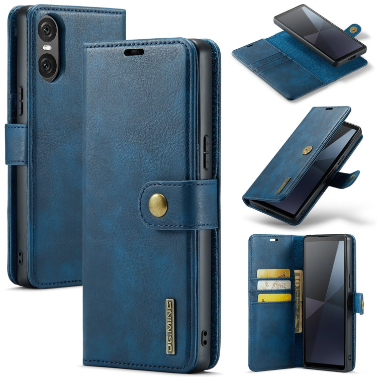 DG.MING Crazy Horse Texture Detachable Magnetic Leather Phone Case