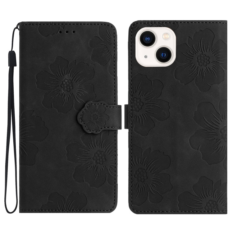 Flower Embossing Pattern Leather Phone Case, For iPhone 16, For iPhone 15 Pro Max, For iPhone 15 Pro, For iPhone 15 Plus