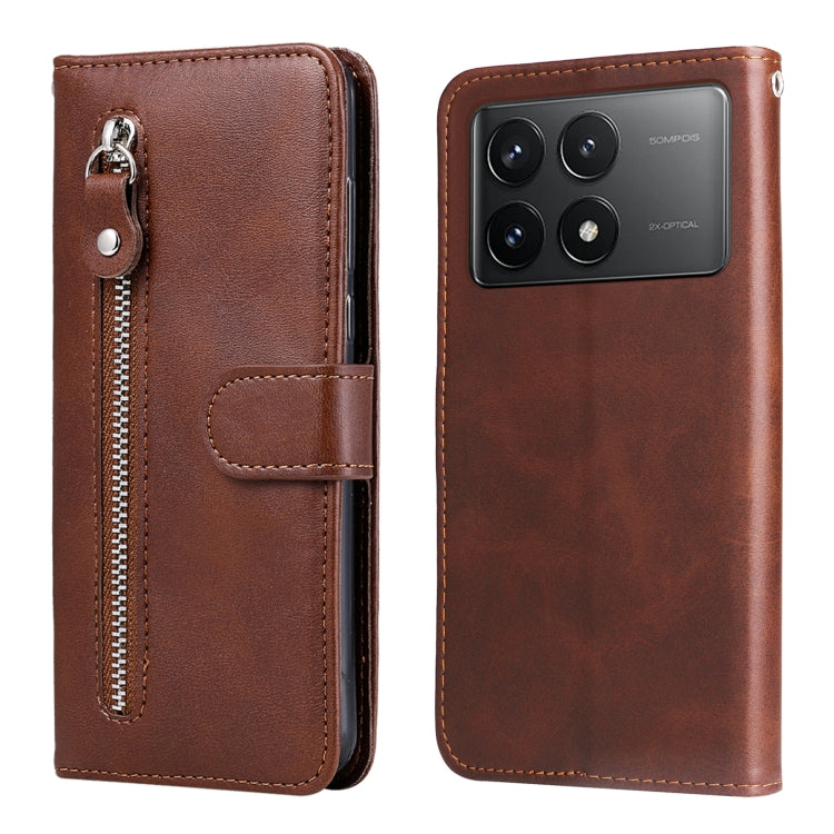 Fashion Calf Texture Zipper Leather Phone Case, For Xiaomi Redmi A3, For Xiaomi Redmi Note13 Pro 4G Global/Poco M6 Pro 4G, For Xiaomi Redmi Note13 4G, For Xiaomi Redmi K70E