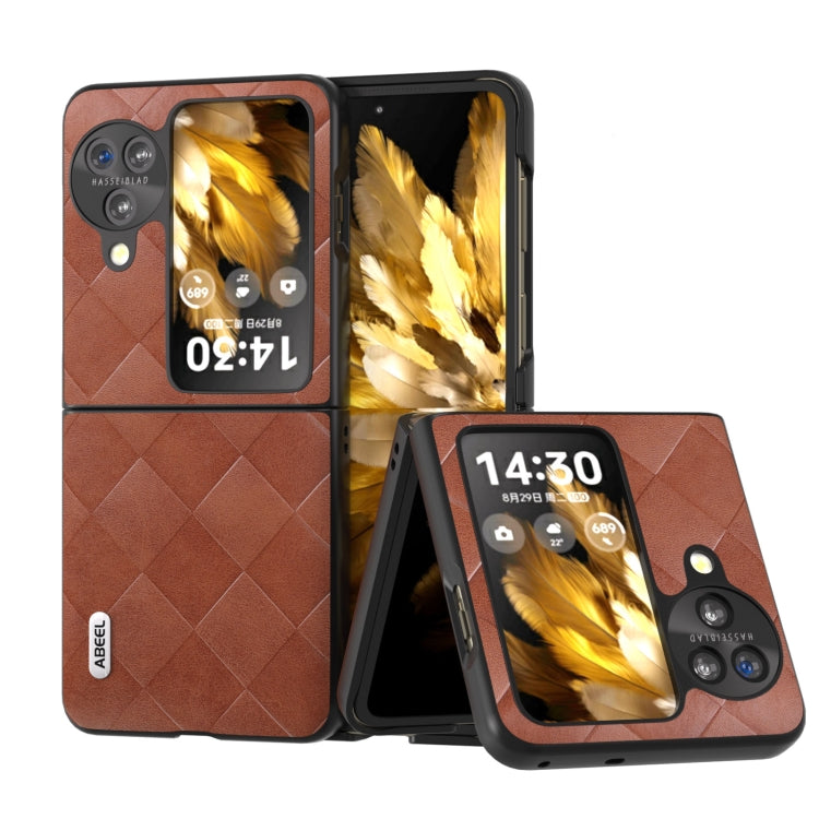 ABEEL Weave Plaid PU Phone Case, For OPPO Find N3, For OPPO Reno 10 / 10 Pro Global, For OPPO Find N3 Flip