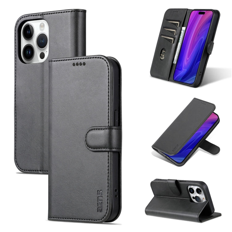 AZNS Skin Feel Calf Texture Flip Leather Phone Case, For iPhone 17 Pro, For iPhone 17, For iPhone Air, For iPhone 15 Pro Max