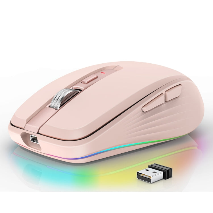 HXSJ M303 2400DPI Dual Mode 2.4GHz + Bluetooth 5.1 Wireless Mouse