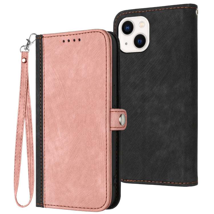 Side Buckle Double Fold Hand Strap Leather Phone Case, For iPhone 16, For iPhone 15 Pro Max, For iPhone 15 Pro, For iPhone 15 Plus